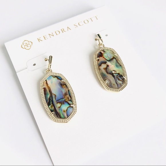 Kendra Scott Gold Dani Abalone Earrings - Picture 8 of 13